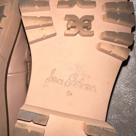 Sam Edelman Laurs Nude Pink patent leather Loafers 8.5 fall office preppy punk - Picture 10 of 11